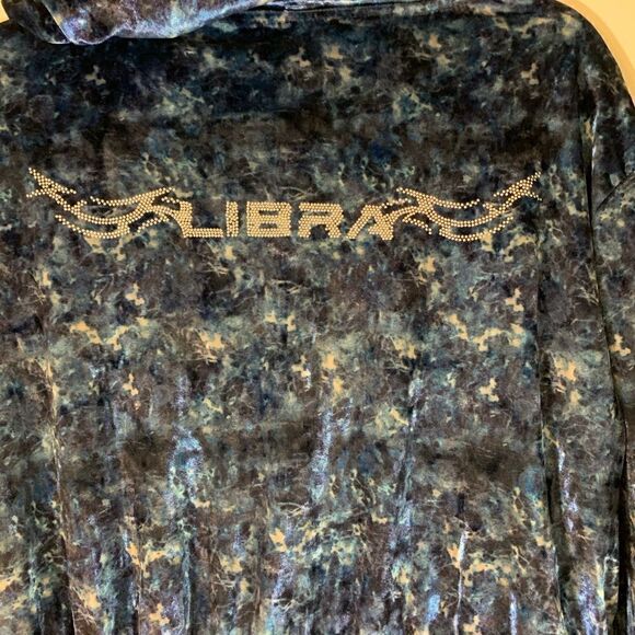 Horoscopez Libra Cropped Jacket Hoodie Zip Up Sz Large Astrology Gorgeous - Picture 1 of 7